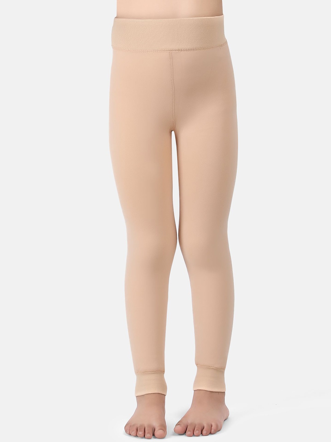 

N2S NEXT2SKIN Girls Fur Stretchable Thermal Bottoms, Beige