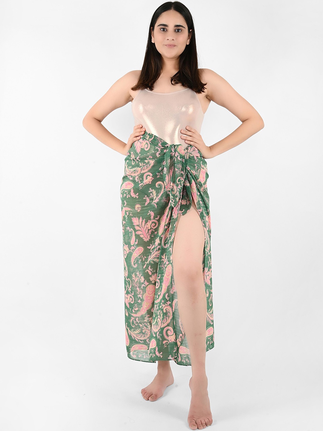 

Blissence Women Printed Cover-Up Sarong, Green