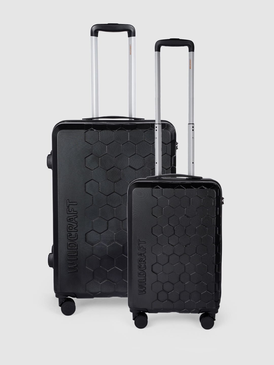 

Wildcraft Set of 2 Pyxis Trolley Suitcases - Cabin & Medium, Black