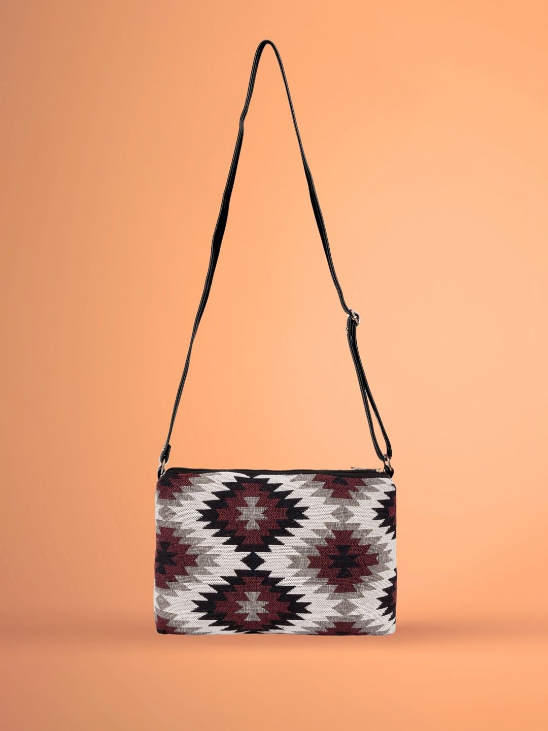 

LIKE STYLE Ethnic Motifs Sling Bag, White