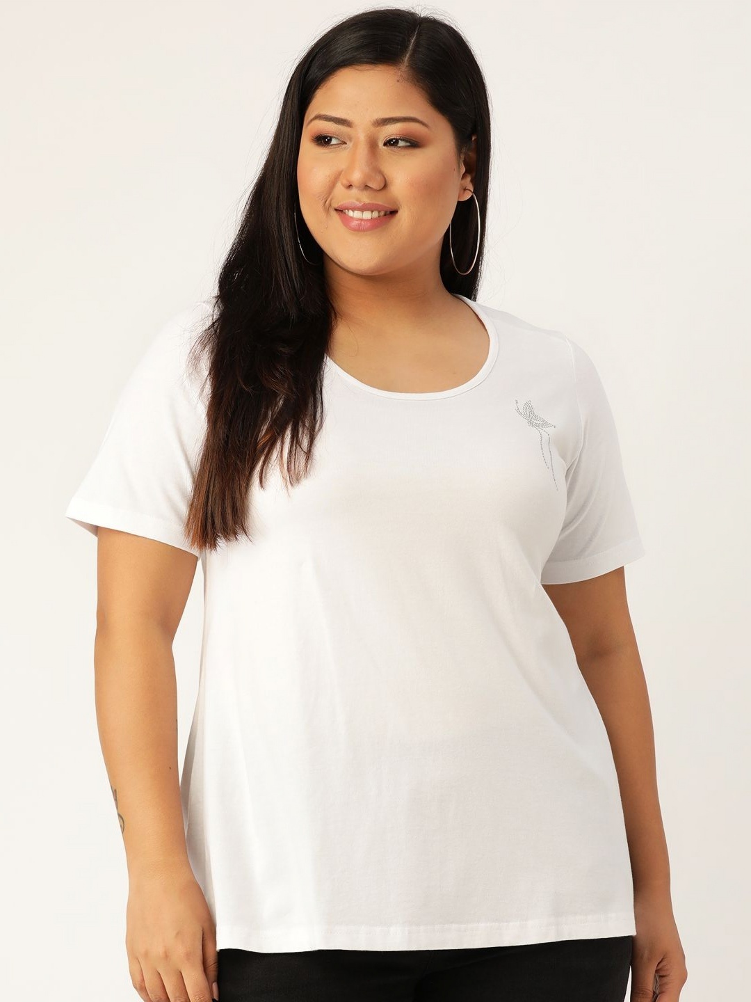 

theRebelinme Women T-shirt, White