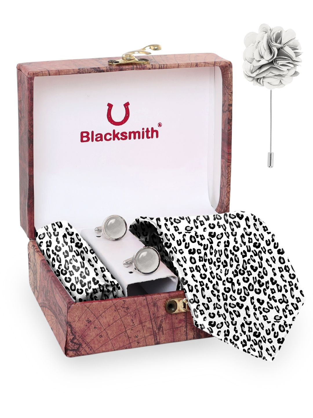 

Blacksmith Men Accessory Gift Set Comes with a box, White