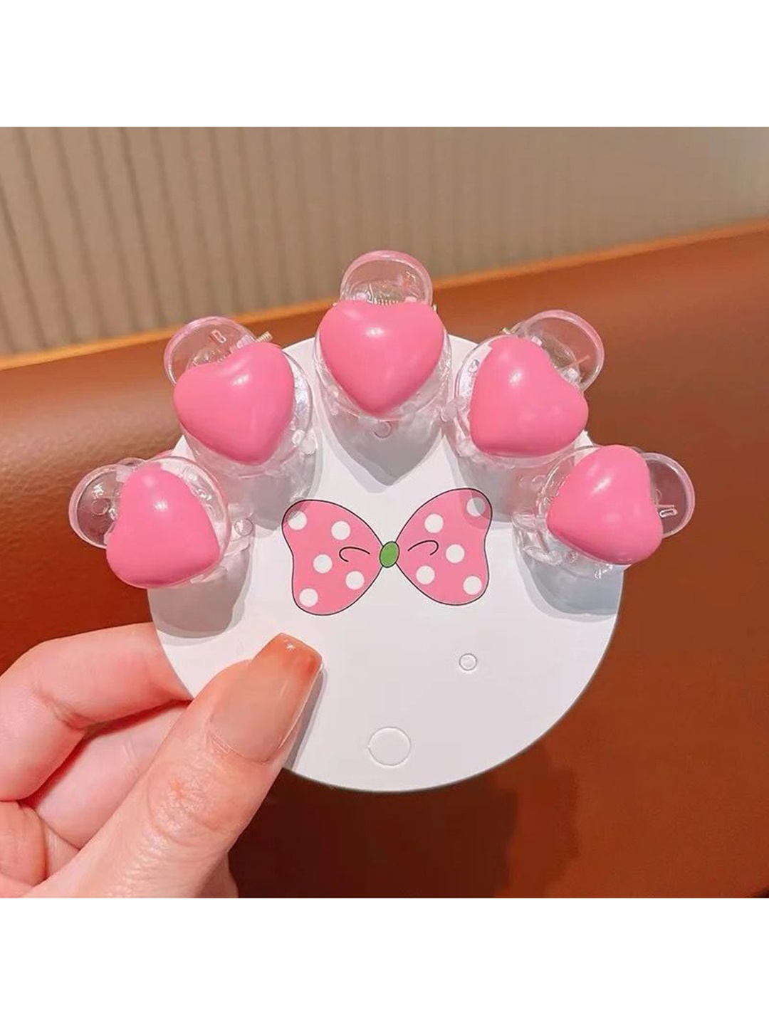 

Radhya Women Hair Accessories Set of 5 Claw Clip, Pink