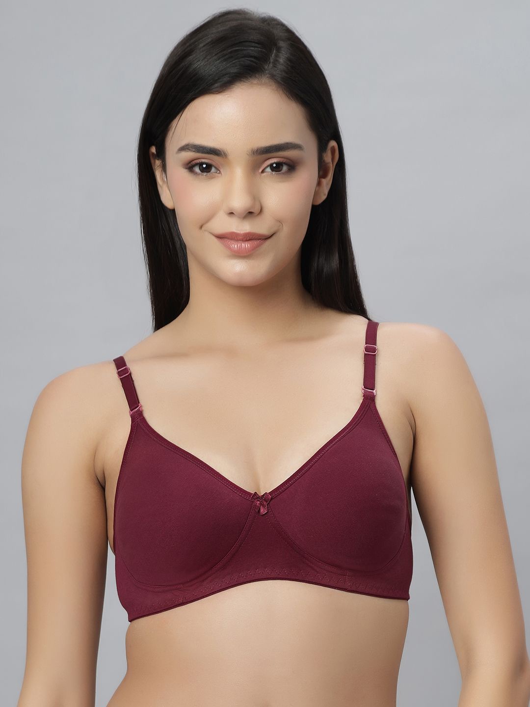 

Anoma Women Full Coverage Lightly Padded T-shirt Bra, Maroon