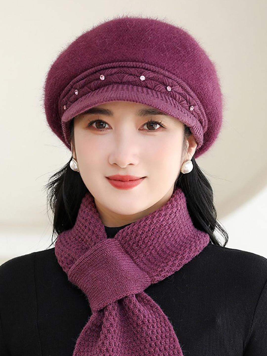 

StyleCast x Revolte WomenSelf Design Visor Cap, Purple