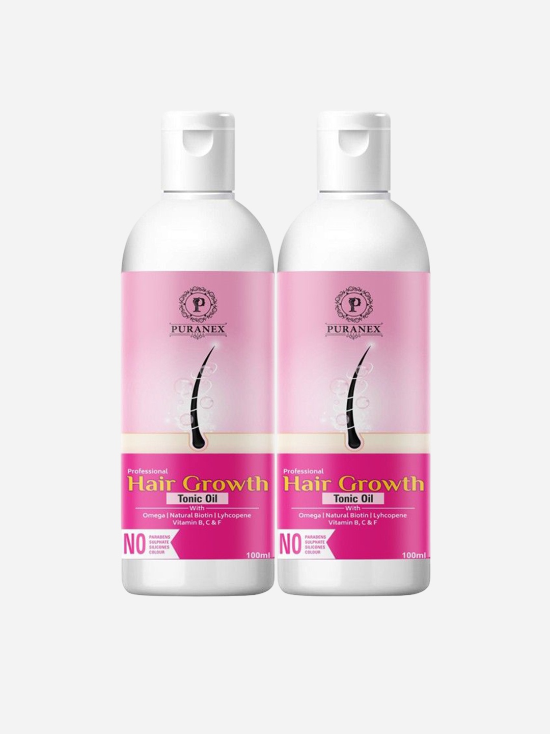 

Puranex Set Of 2 100% Pure and Natural Anti Hair Fall Tonic Oil For Regrowth - 100 ml Each, Transparent