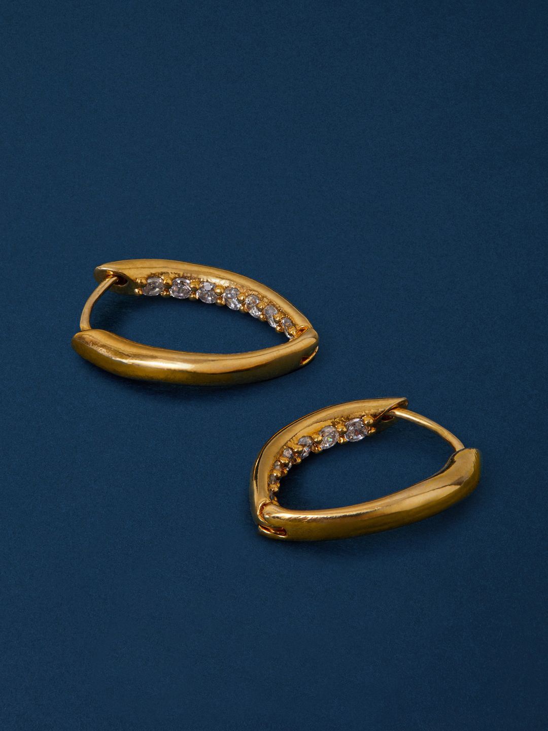 

Accessorize Leaf Shaped Hoop Earrings, Gold