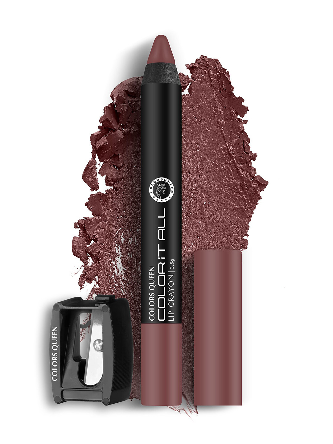 

Colors Queen Color It All Non Transfer Lip Crayon With Sharpener 4 g - Chocobar 11, Brown