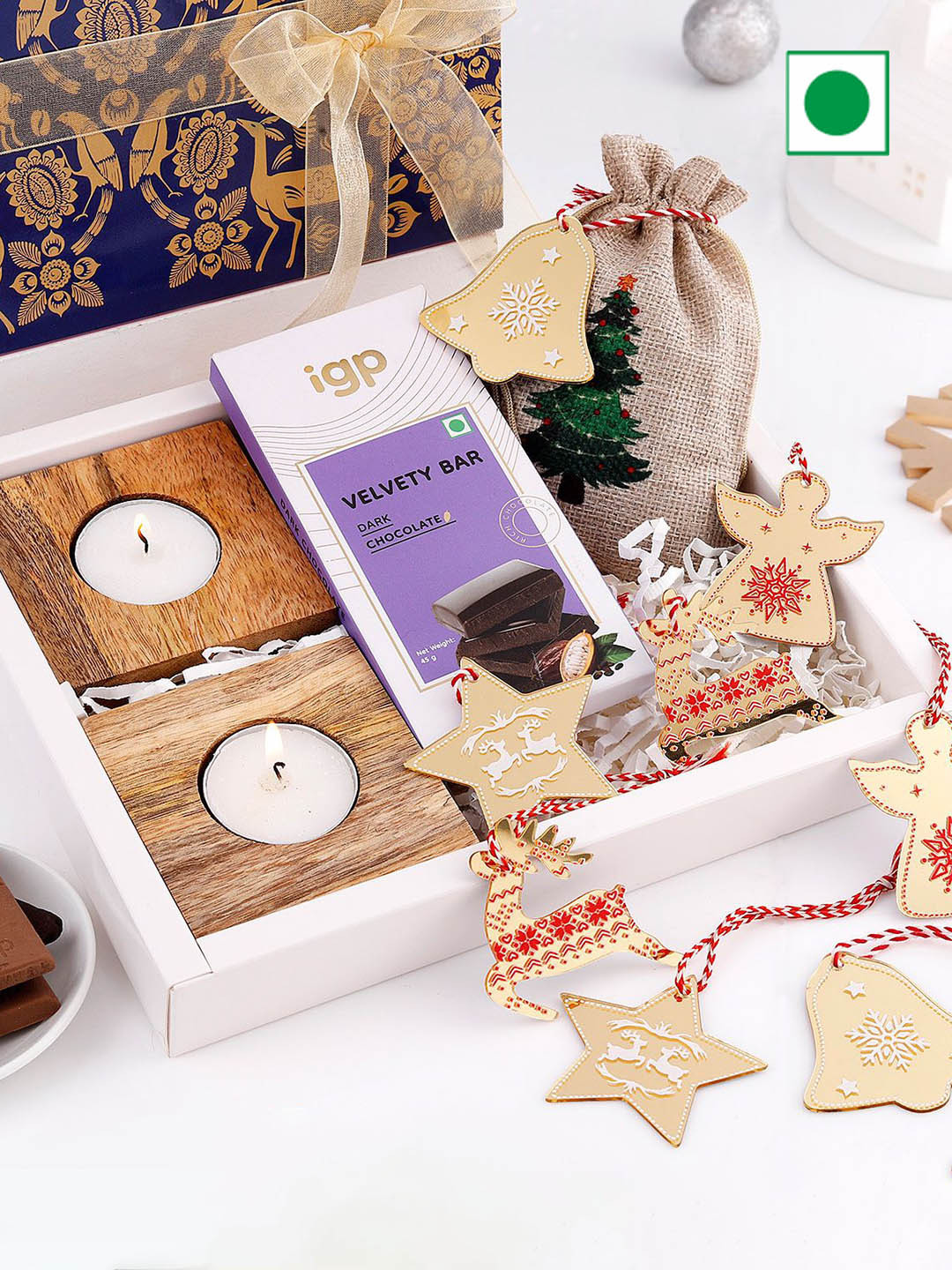 

IGP 3Pcs Christmas Chocolates Gifts Set, Brown