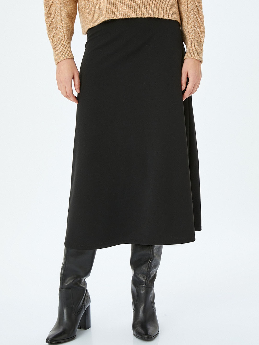 

Koton Women A-Line Midi Skirts, Black