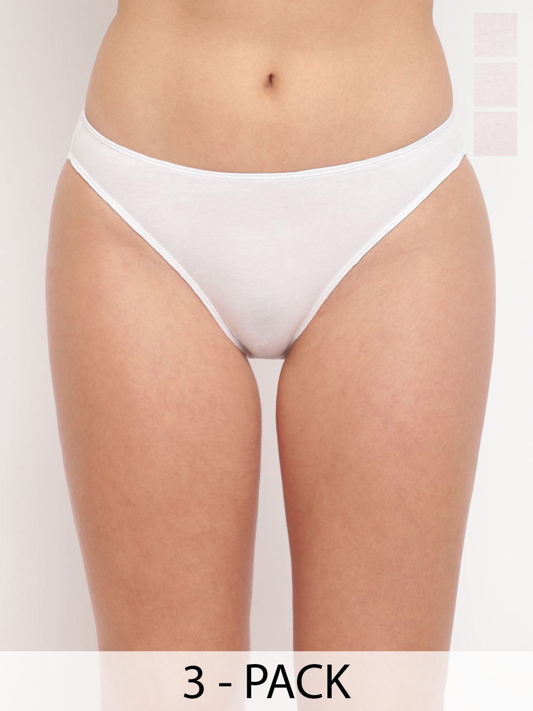 

La intimo Women Pack Of 3 Mid-Rise Bikini Briefs, White