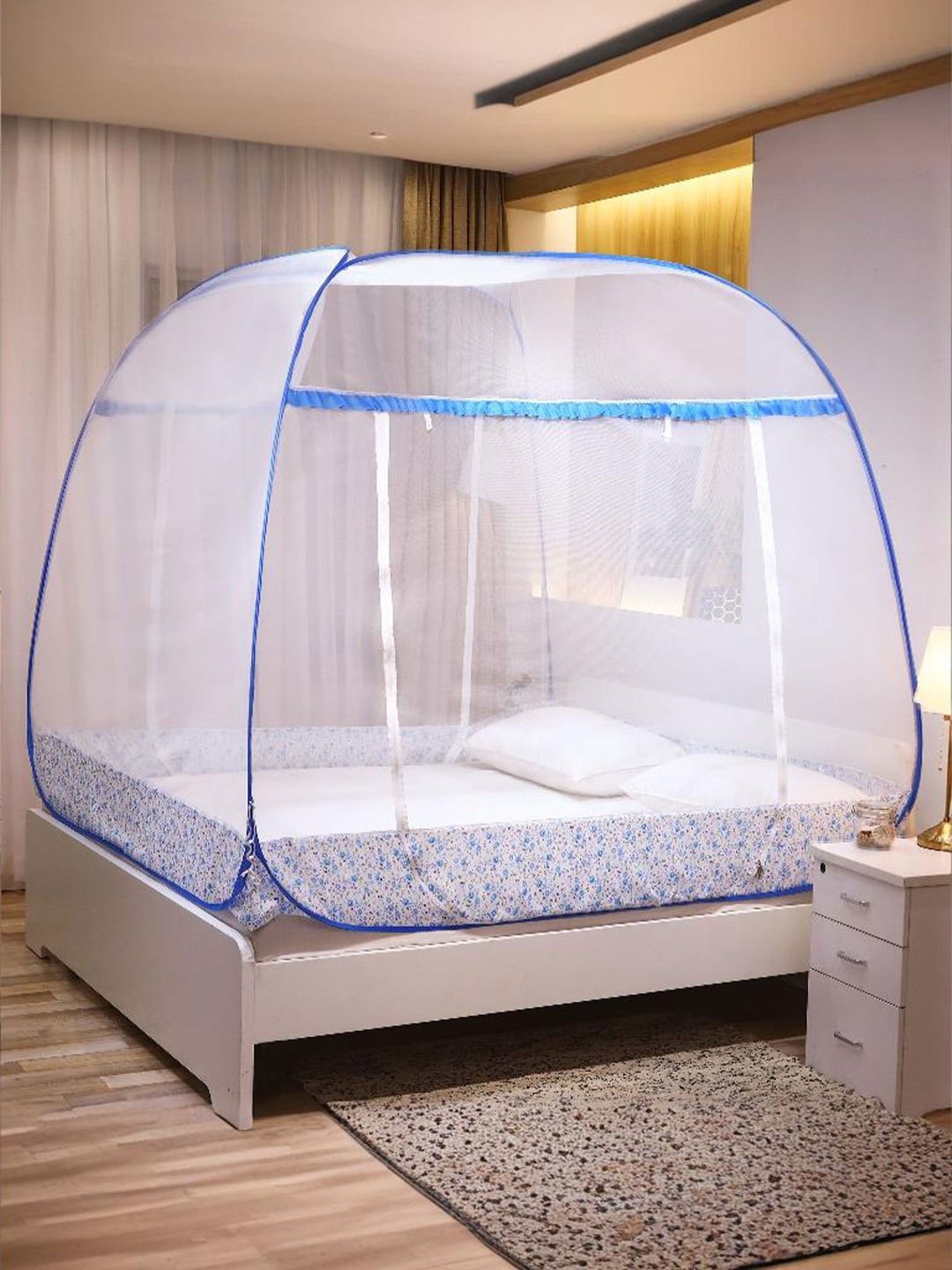 

Classic Mosquito Net Blue & White Super King Size Tent Mosquito Net