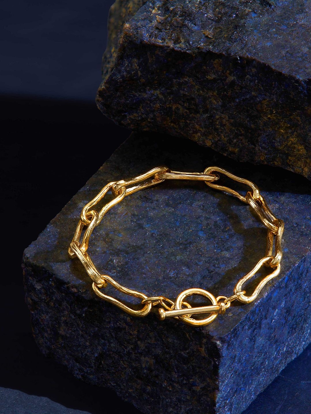 

Accessorize Women Brass Handcrafted Gold-Plated Link Bracelet