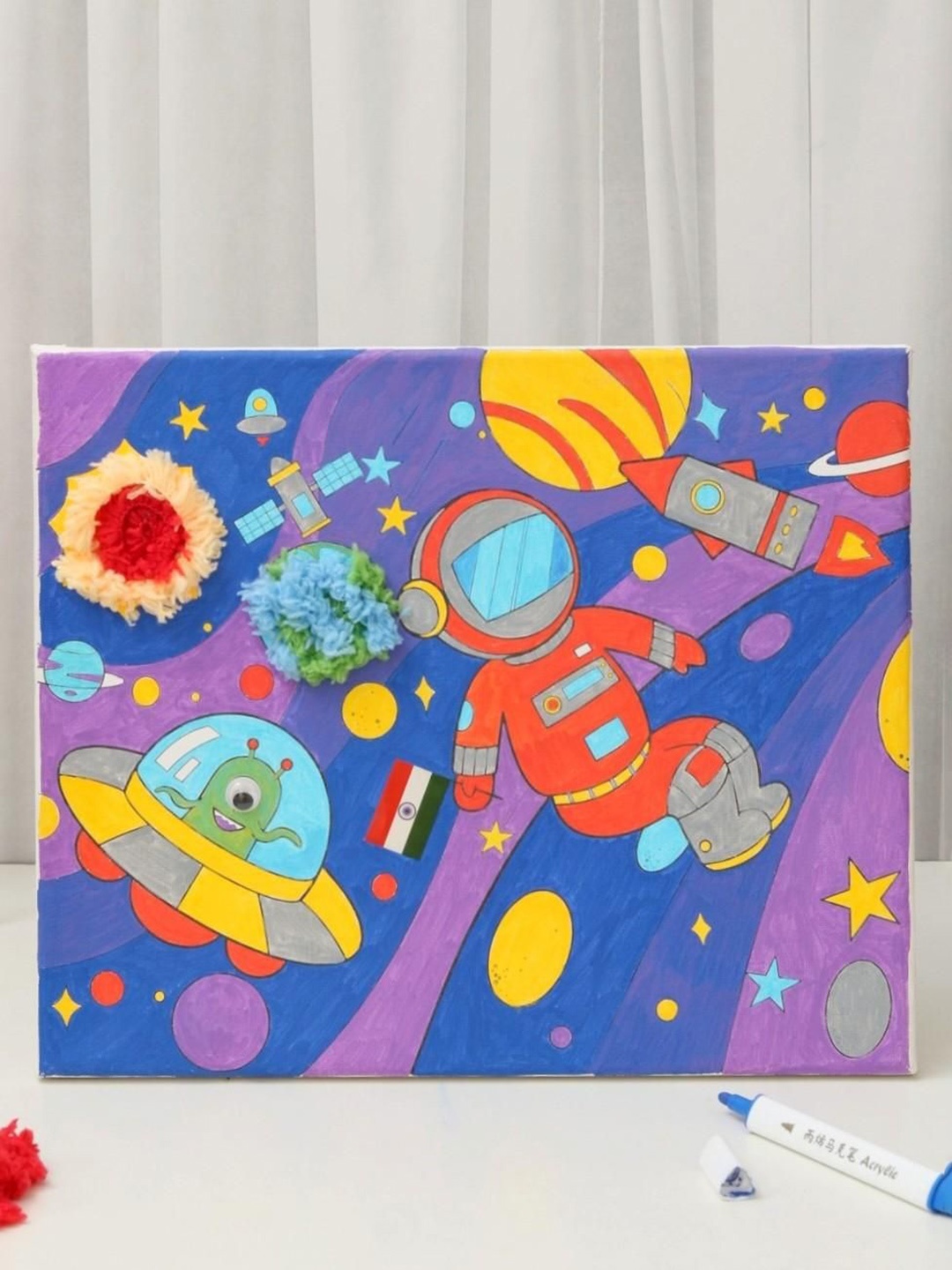 

Yellow Bee Cosmic Adventure: DIY Astronaut Art Kit, Blue