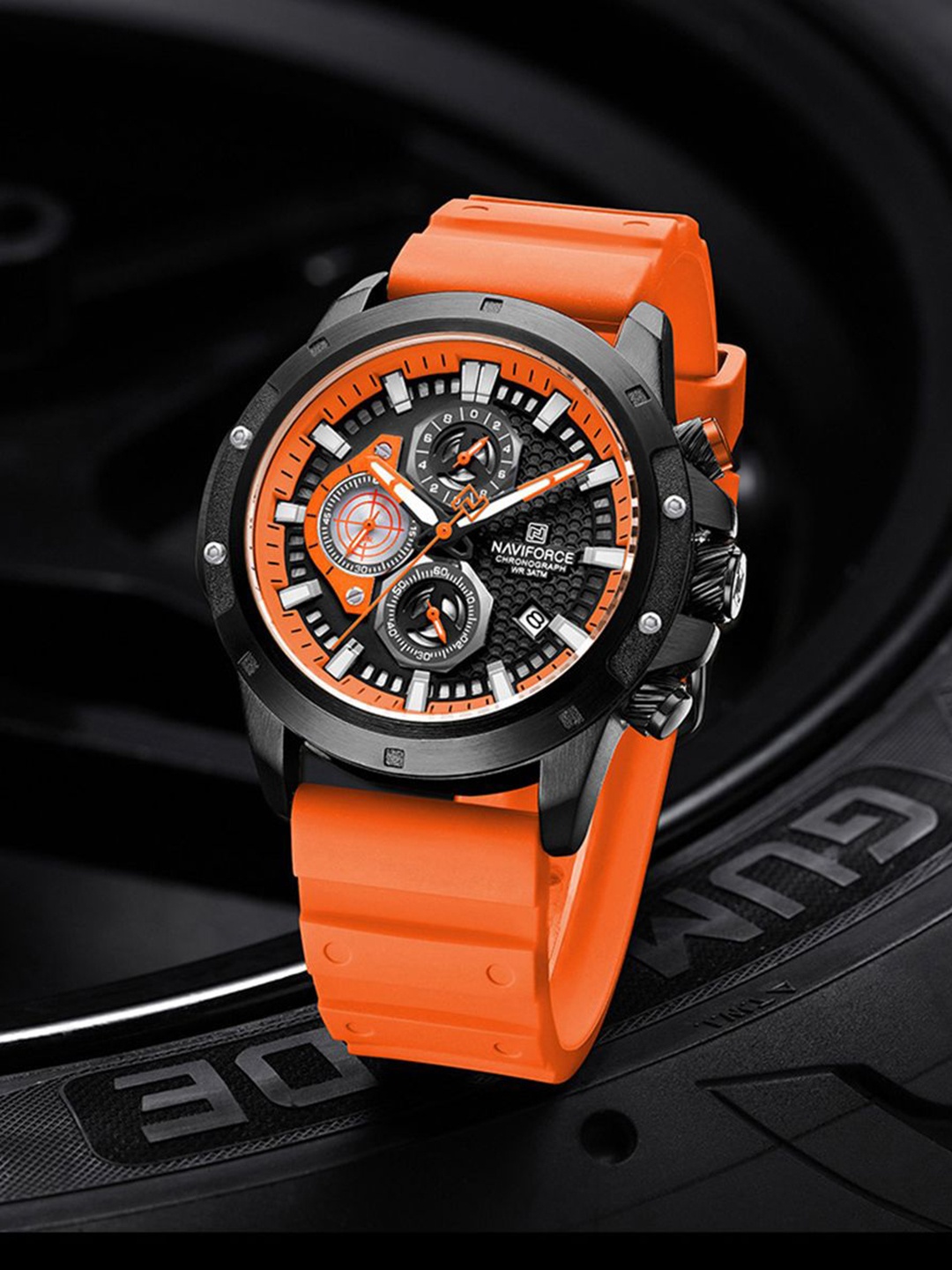 

Naviforce Men Dial & Straps Analogue Watch NF8036 B O O, Orange