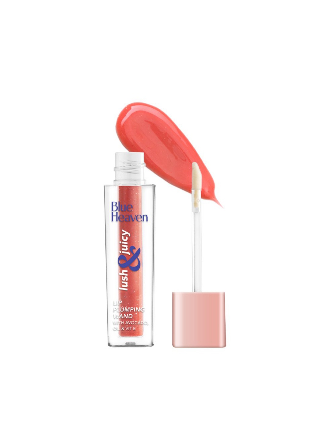 

Blue Heaven Lush & Juicy Lip Plumping Wand Lip Gloss with Avocado Oil 4.5ml - Coral Touch