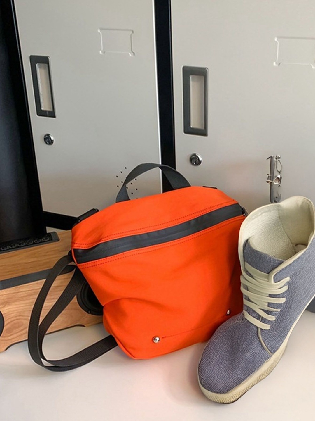 

StyleCast Orange Structured Sling Bag