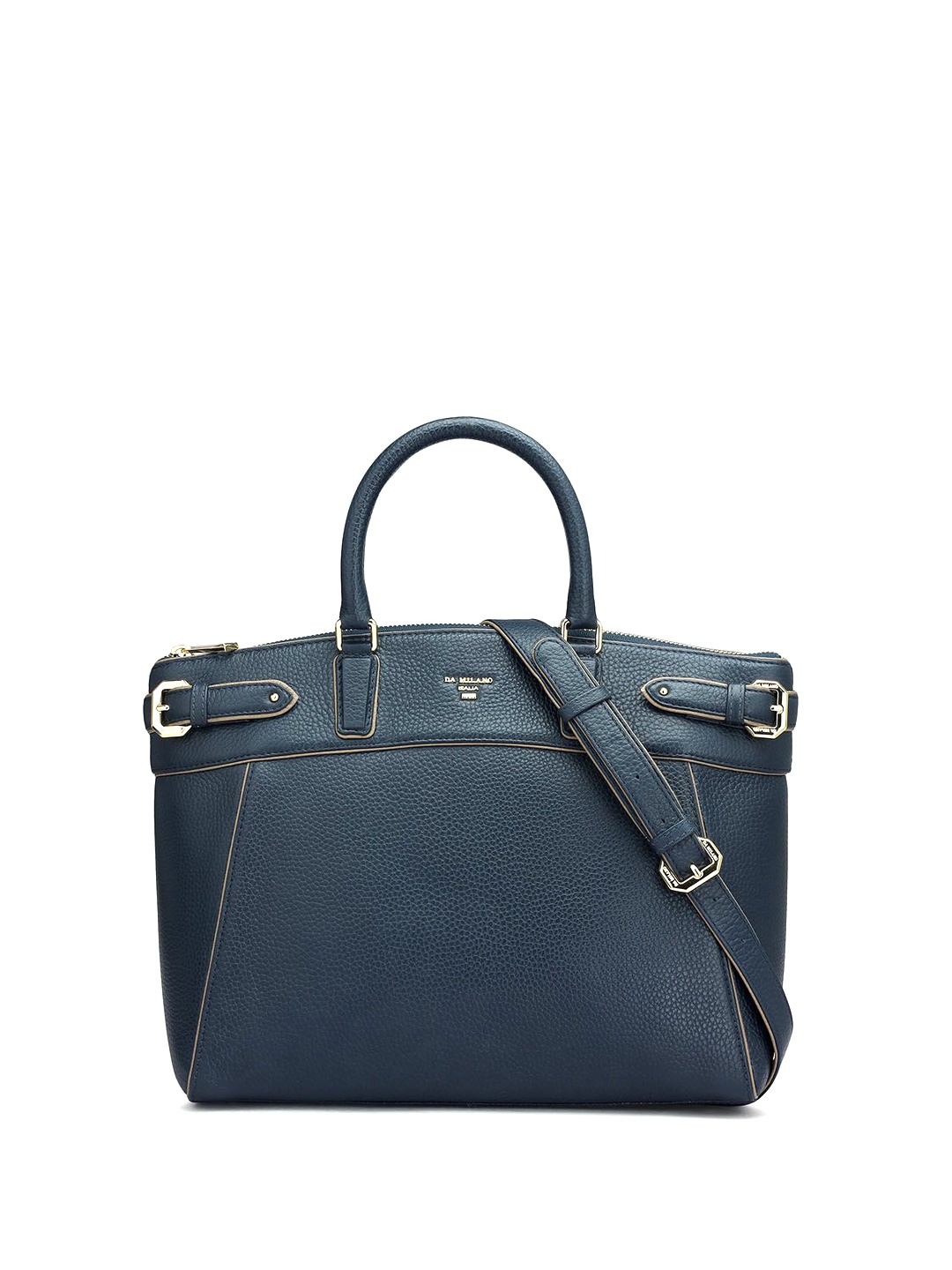 

Da Milano Leather Structured Handheld Bag, Blue