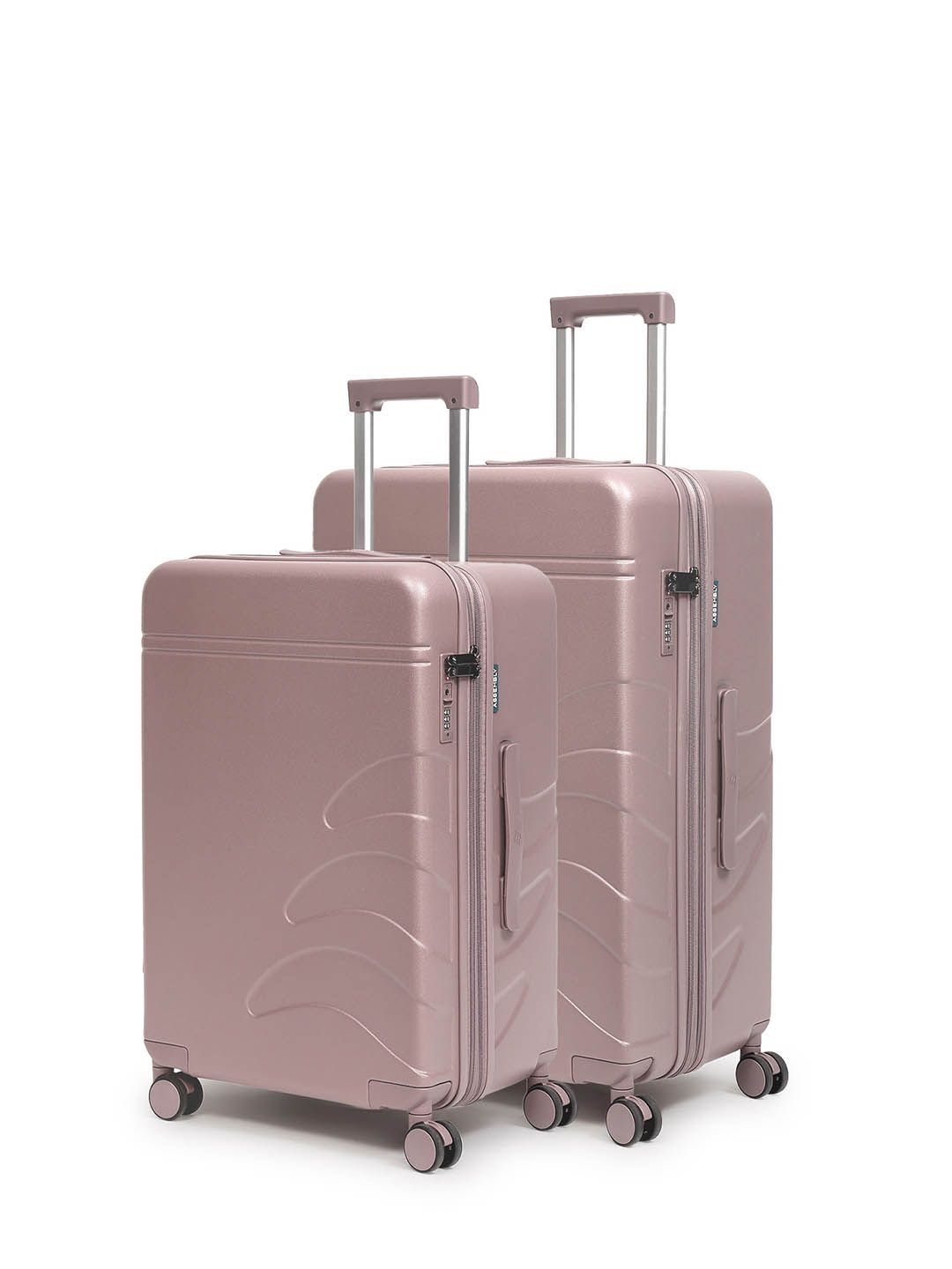 

Assembly Flowe Set Of 2 Hard-Sided Trolley Bags, Brown