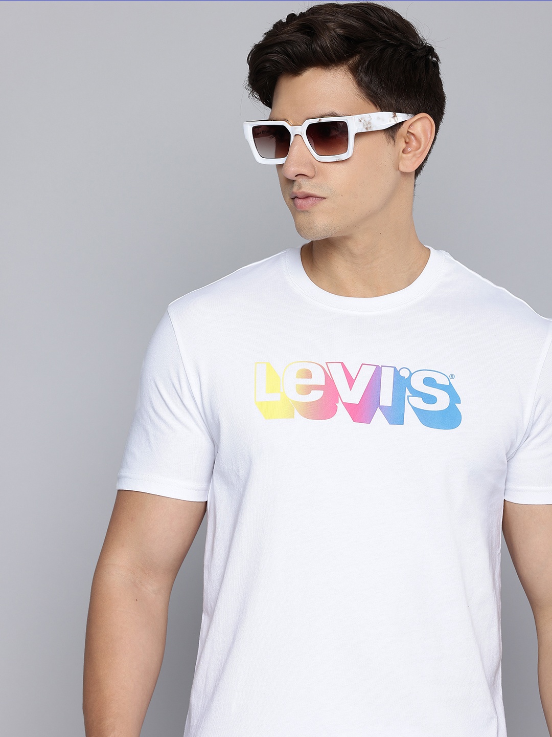 

Levis Brand Logo Printed Pure Cotton T-shirt, White