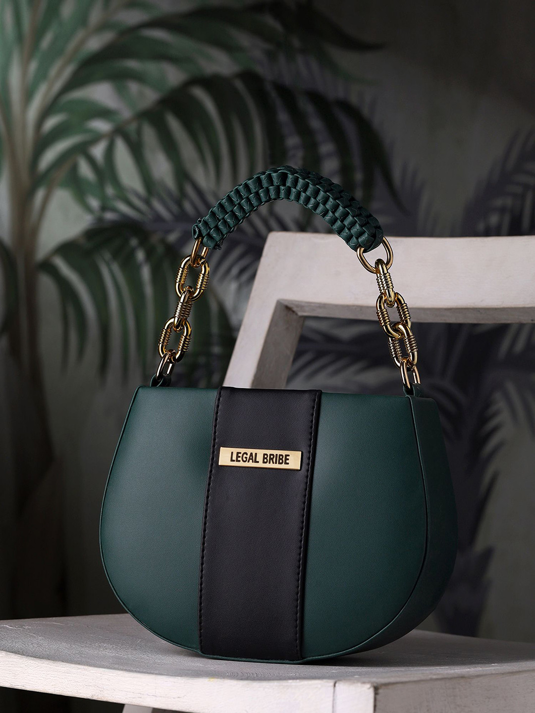 

LEGAL BRIBE PU Structured Sling Bag, Olive