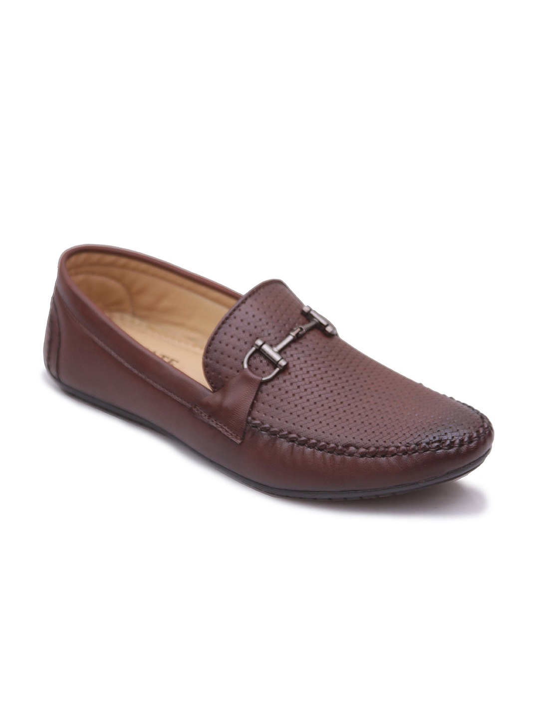 

VIV Men Textured Loafers, Brown