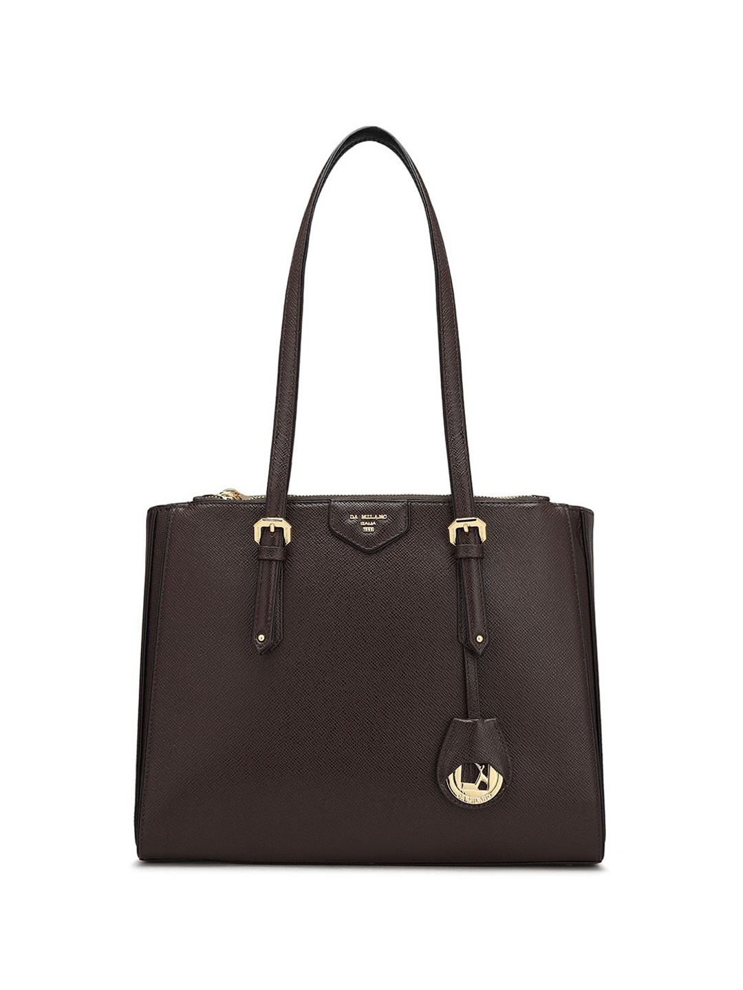 

Da Milano Leather Shopper Tote Bag, Brown