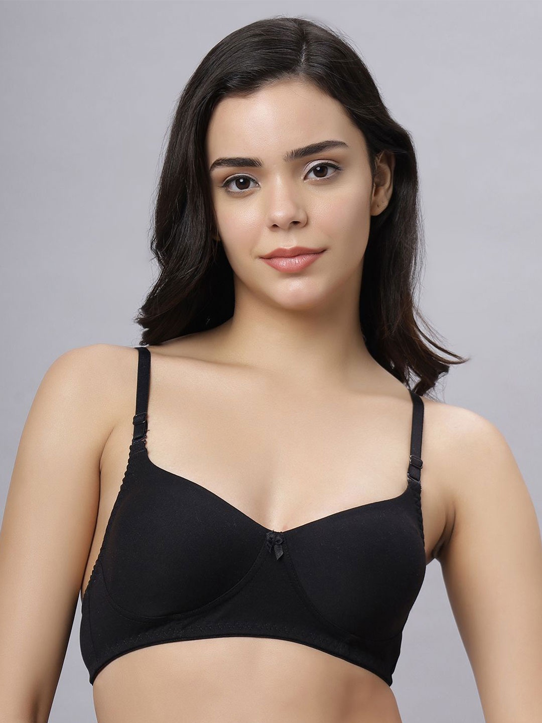 

Anoma Cotton Full Coverage Non-Wired Everyday Bra, Black