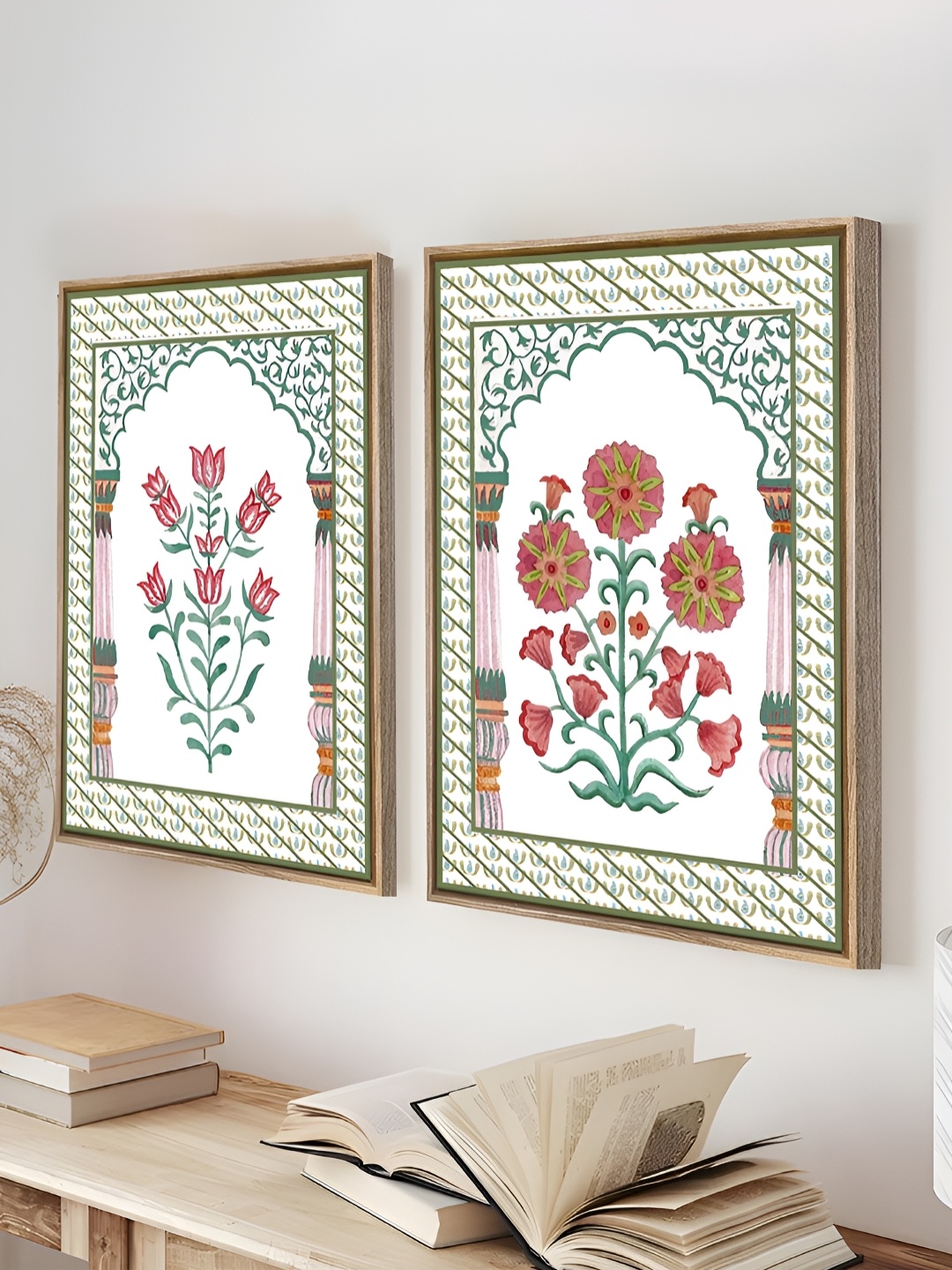 

Art Street Pink & Green 2 Piece Canvas Floral and Botanical Wall Paintings