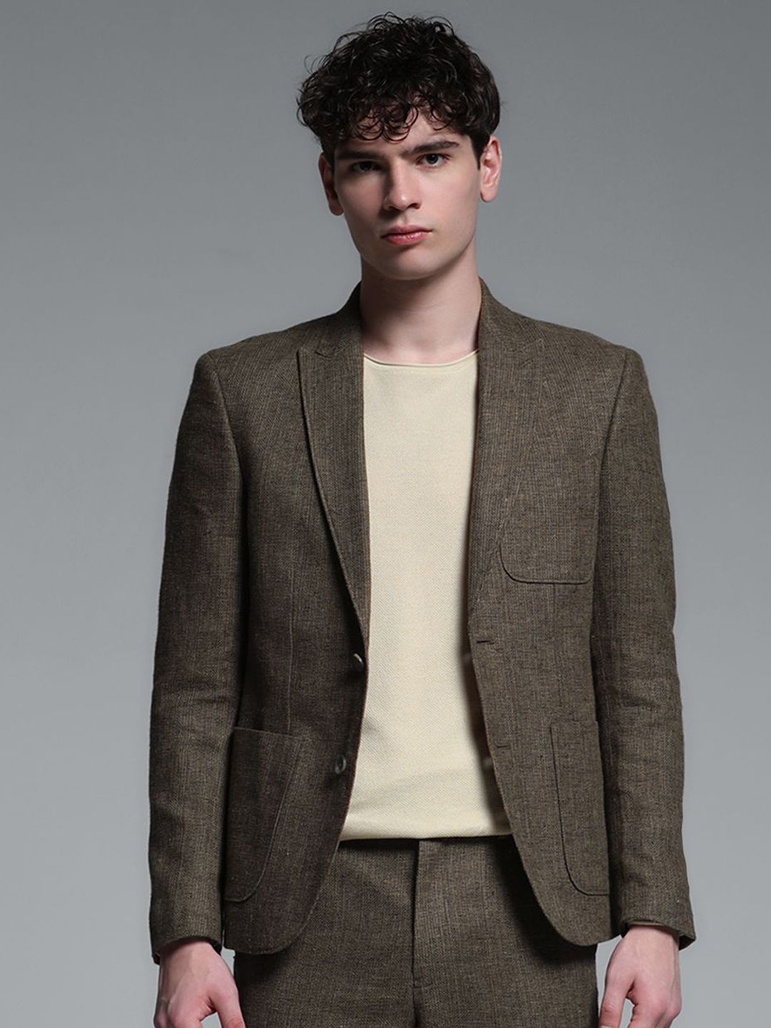

Jack & Jones Brown Slim Fit Blazer