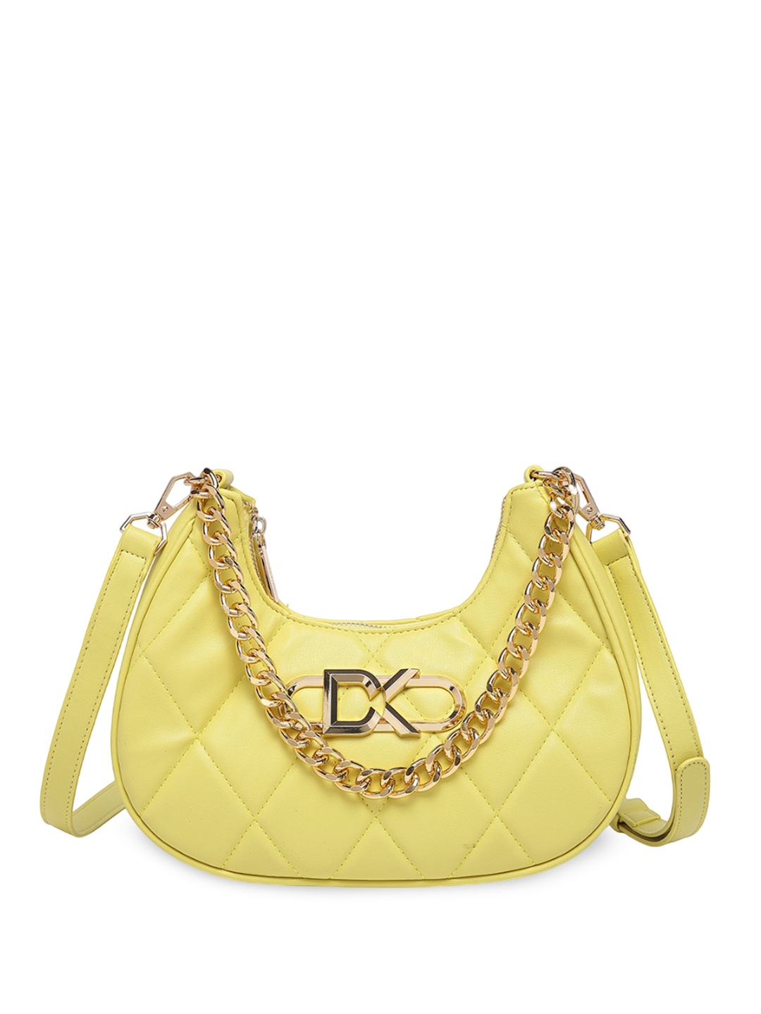 

Diana Korr Structured Shoulder Bag with Quilted, Yellow