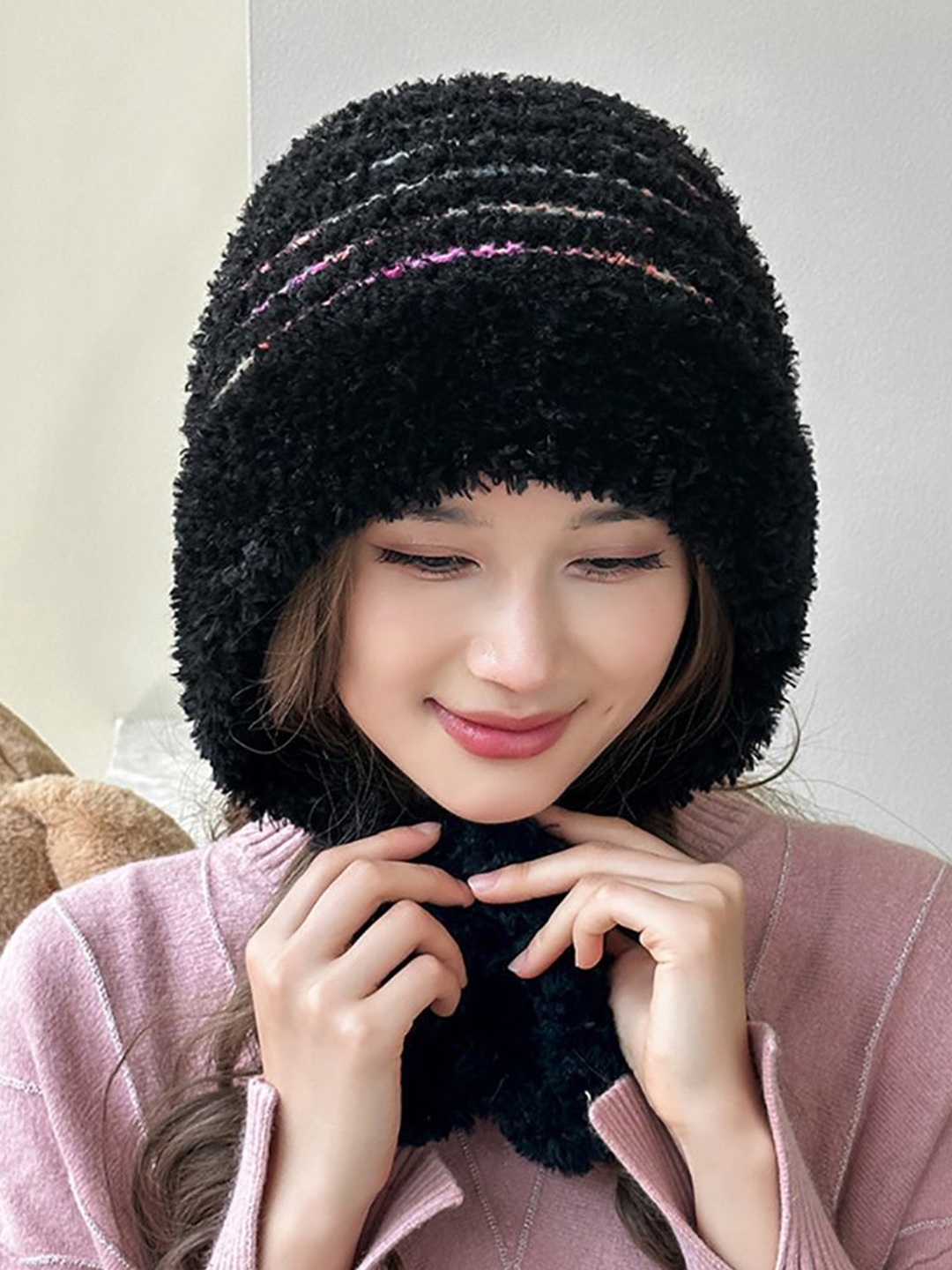 

StyleCast x Revolte Women Printed Casual Beanie, Black