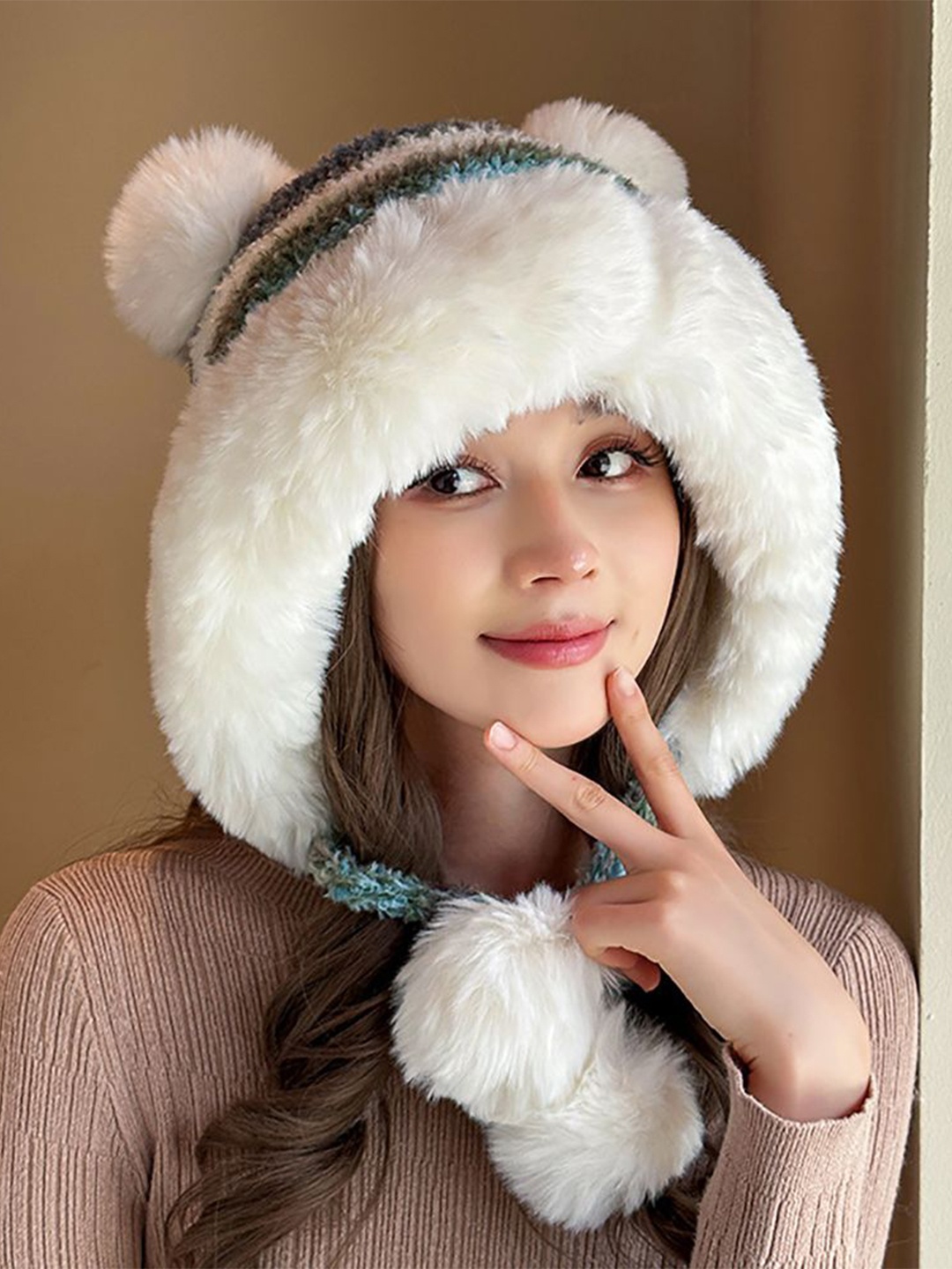 

StyleCast x Revolte Women Colourblocked Beanie Caps, Green