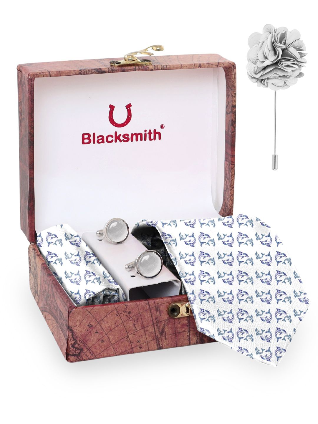 

Blacksmith Men Accessory Gift Set Comes with a box, White