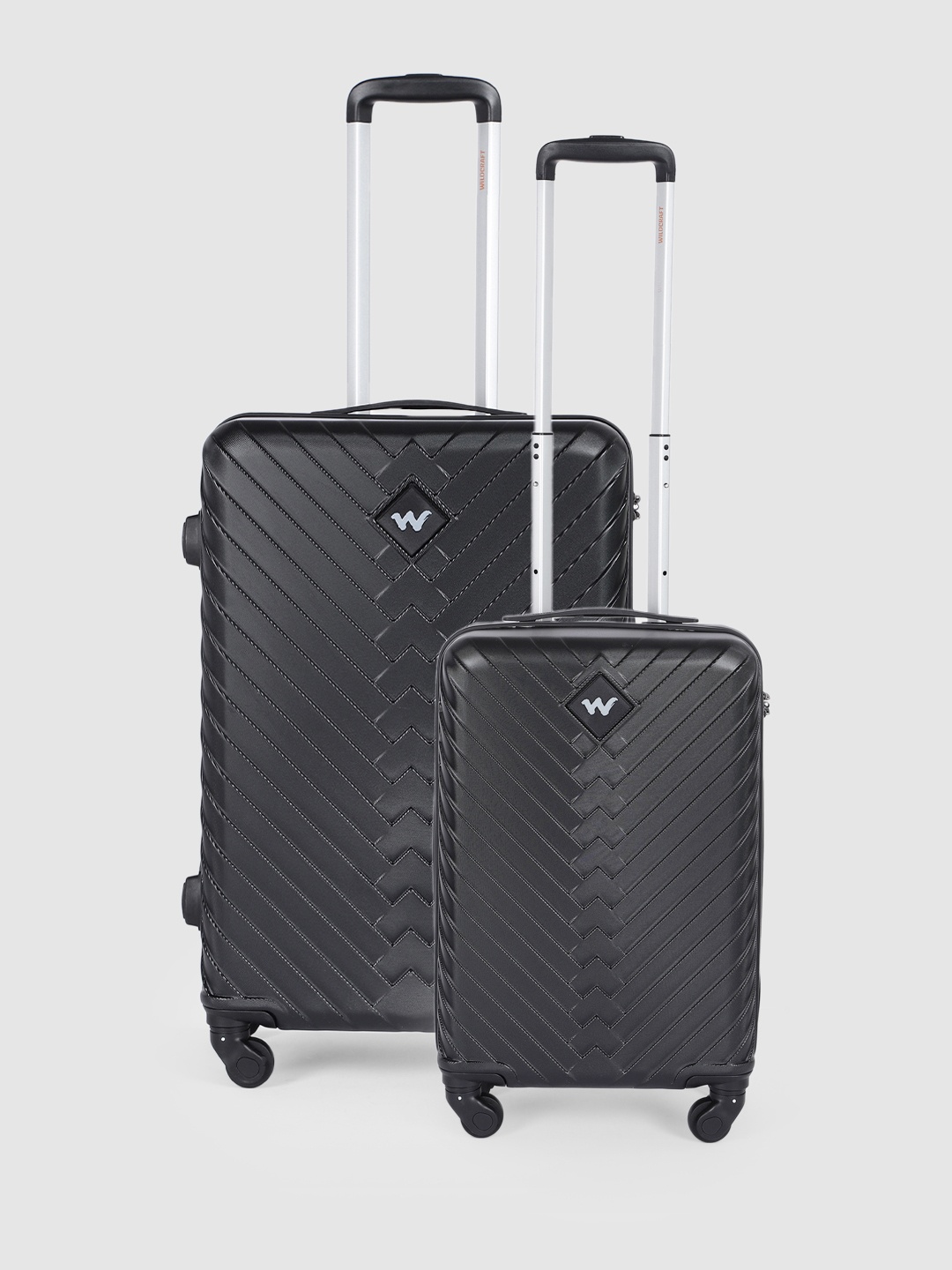 

Wildcraft Set of 2 Citron Trolley Suitcases - Cabin & Medium, Black