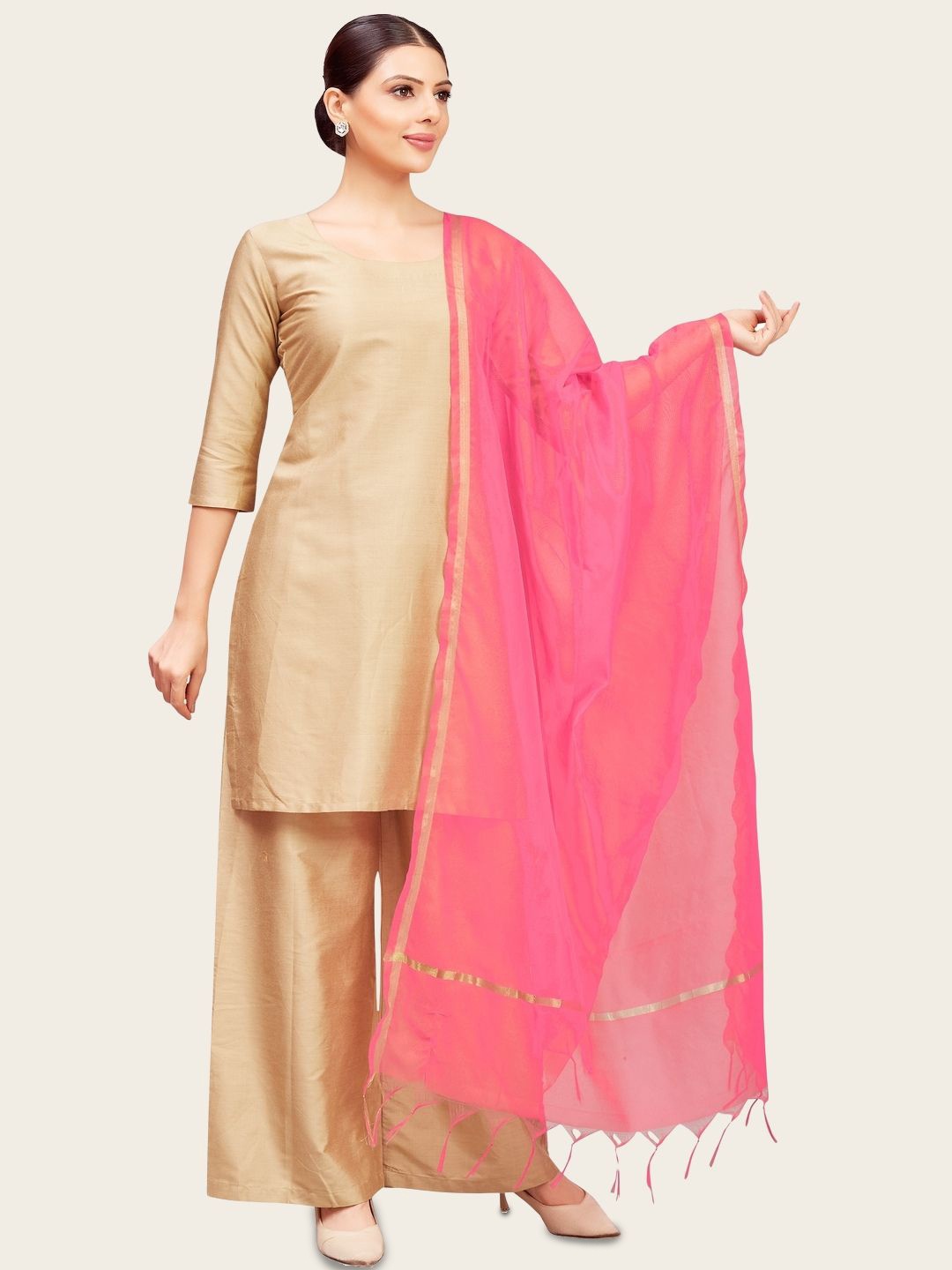 

Studio Shringaar Dupatta with Zari, Pink