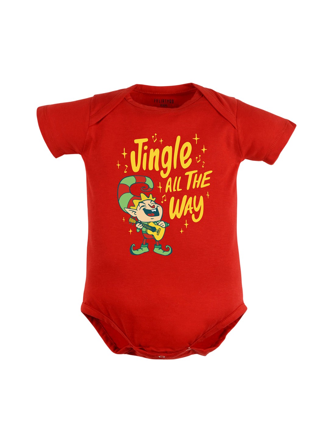 

FFLIRTYGO Infants Printed Cotton Bodysuit, Red