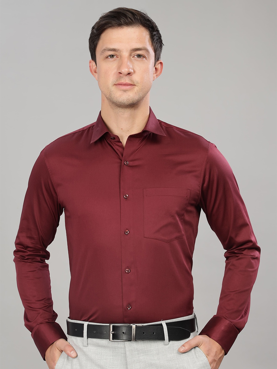 

Infinity Trnd Men Comfort Opaque Casual Shirt, Maroon
