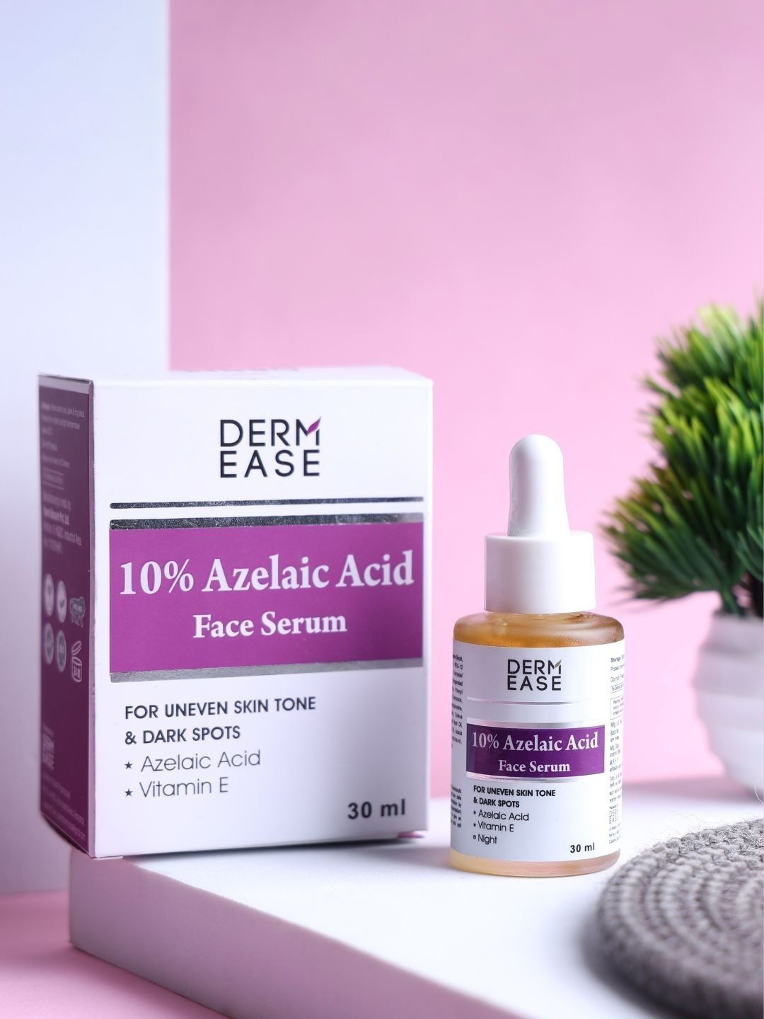 

DERMEASE 10% Azelaic Acid Face Serum With Vitamin E - 30 ml, White
