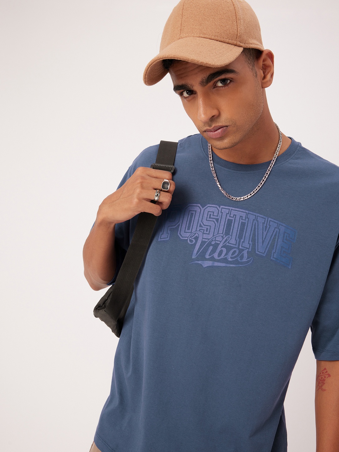 

Kook N Keech Street Cool Vibes Printed Oversized T-shirt, Blue