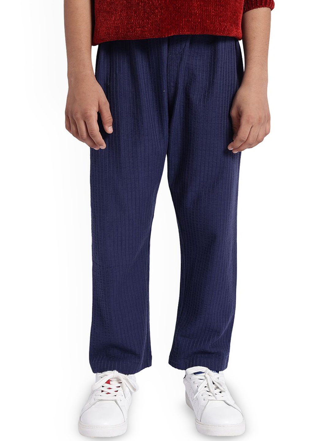 

Rare Ones Boys Solid Drawstring Trackpant, Navy blue