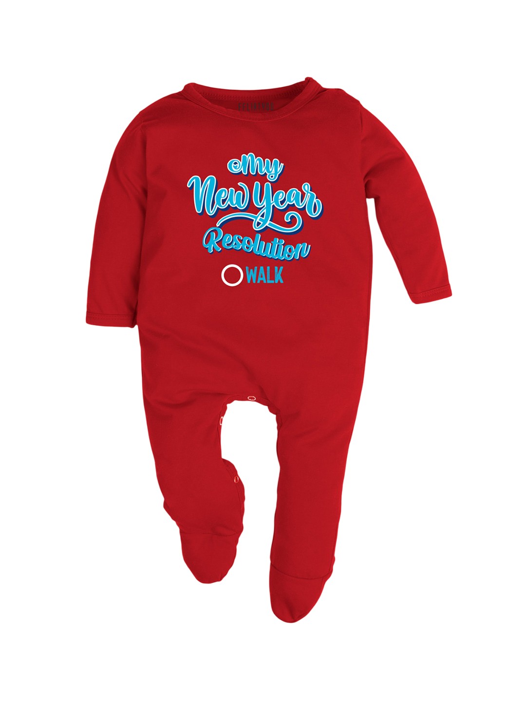 

FFLIRTYGO Infants Printed Pure Cotton Sleepsuit, Red
