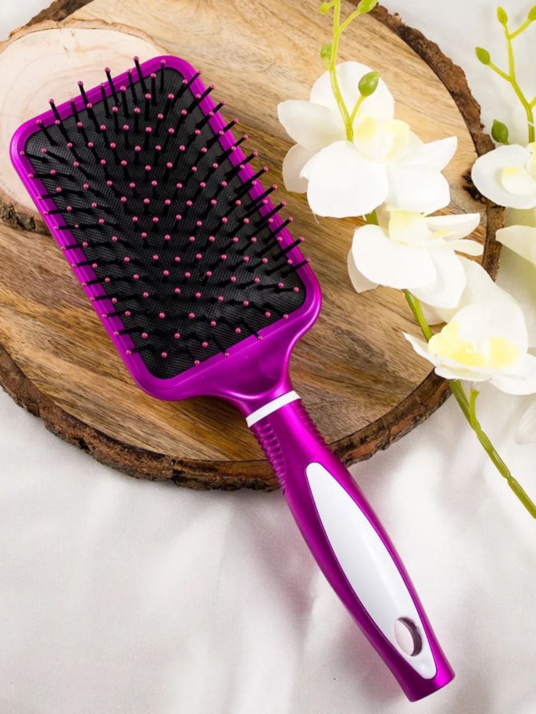 

Jewelz Perfect Paddle Brush For Detangling & Smoothening- 23.5 cm, Pink