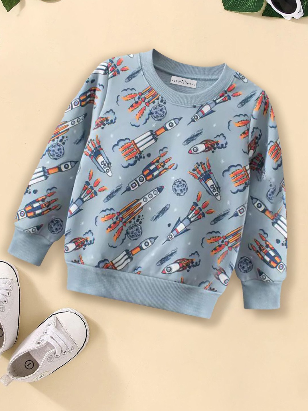 

FOREVER FRIDAY Boys Printed Pullover Sweatshirt, Blue