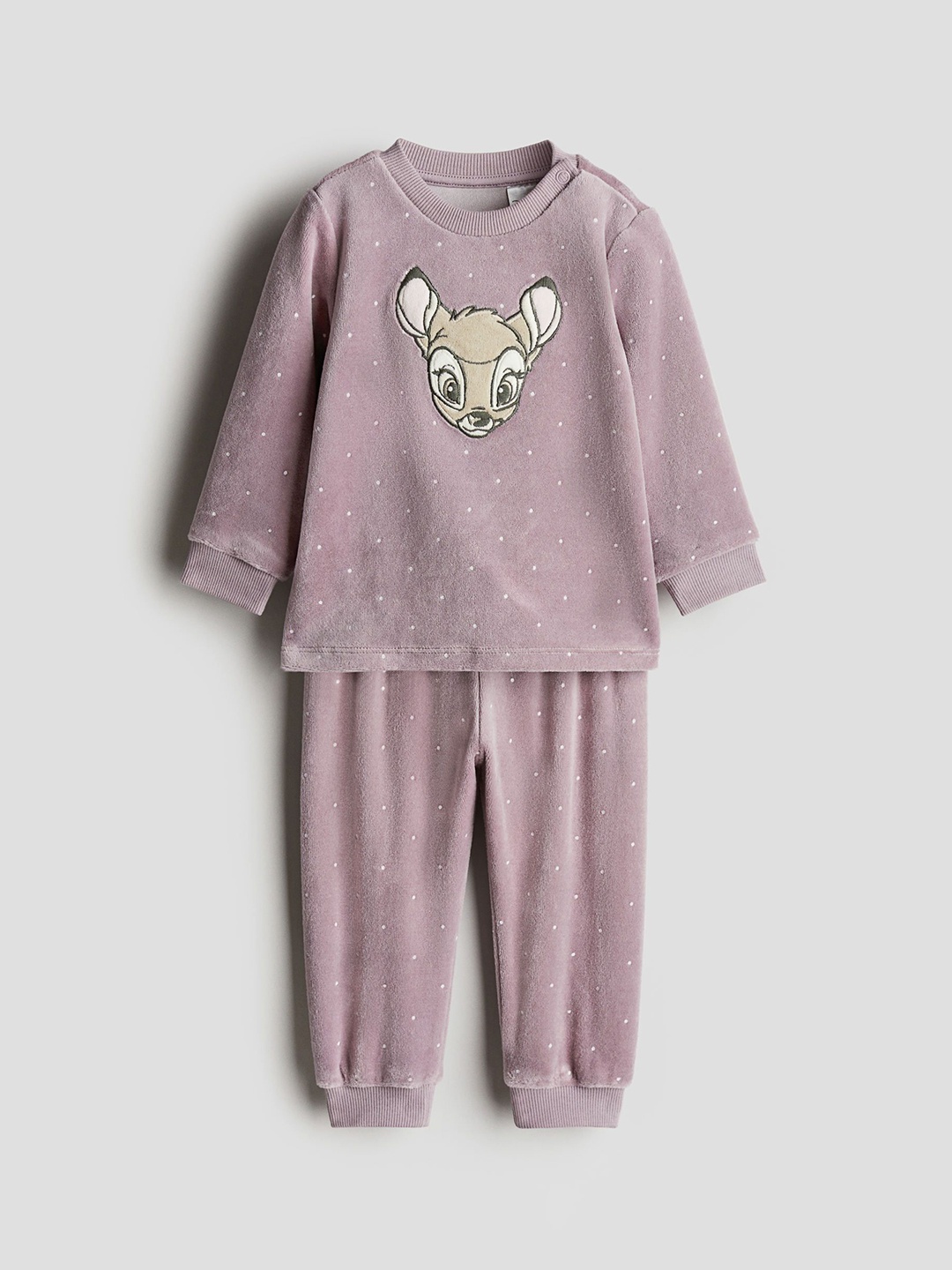 

H&M Infant Boys Patterned Velour Pyjamas, Purple