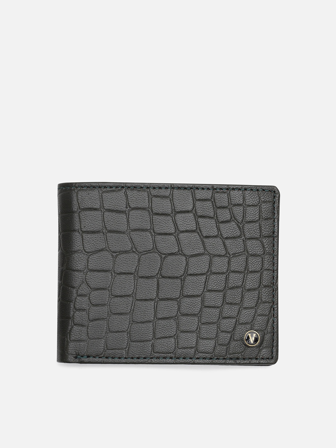 

Van Heusen Leather Textured Two Fold Wallet, Black