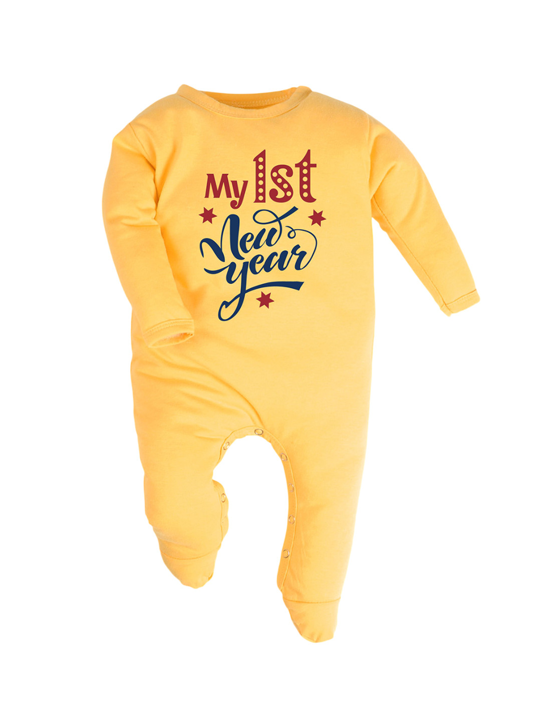 

FFLIRTYGO Infants Printed Pure Cotton Sleepsuit, Yellow