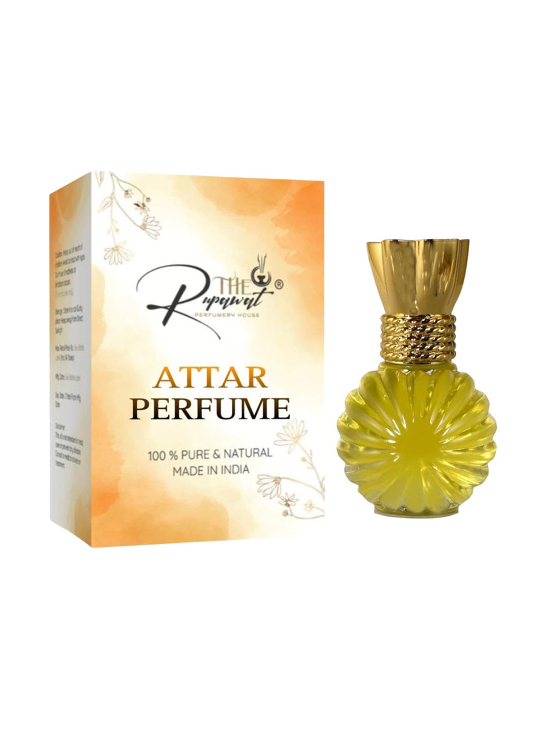 

THE RUPAWAT Perfumery House Chameli Leaf Premium Natural & Pure Alcohol-Free Attar - 12 ml, Transparent