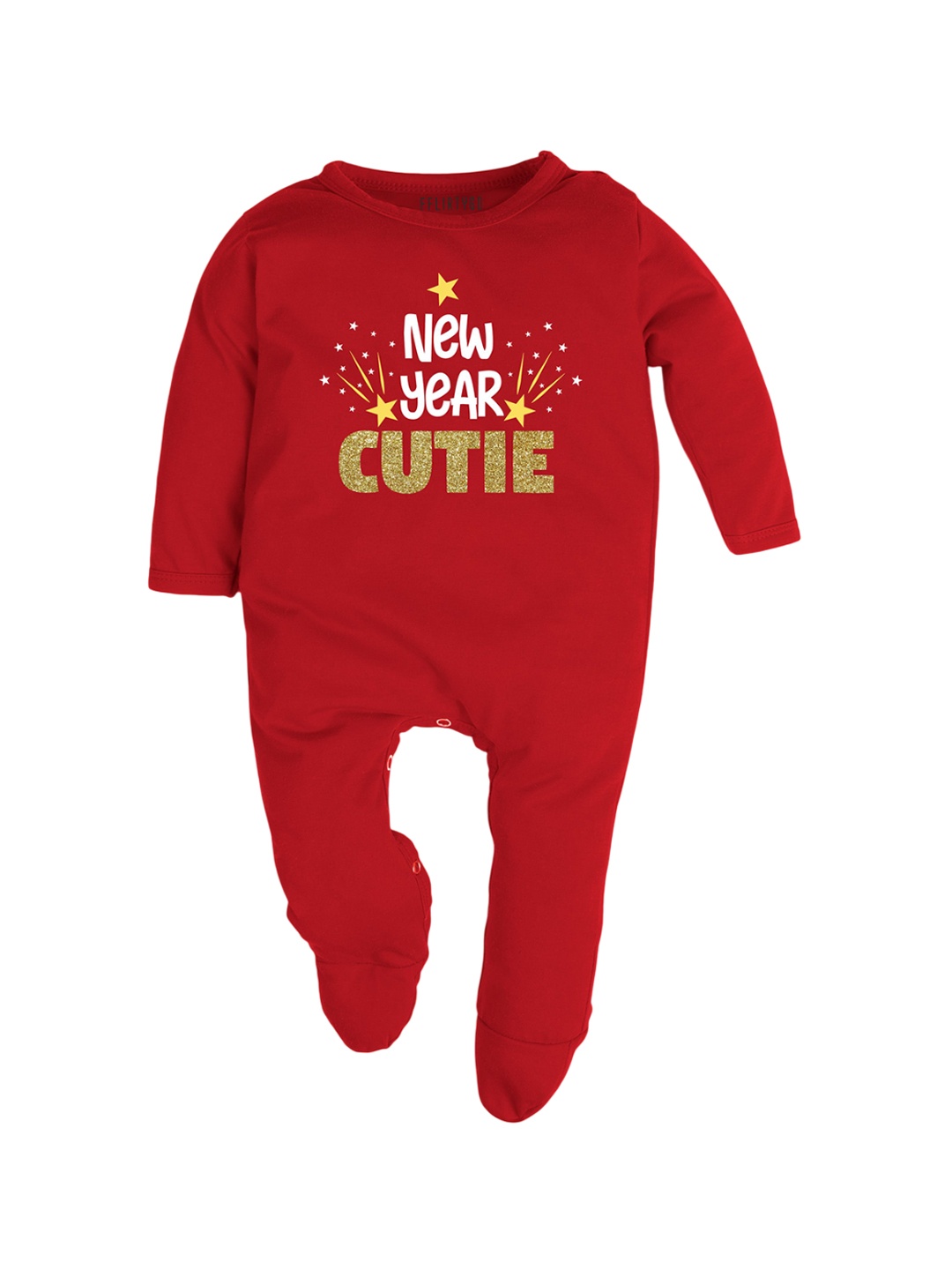 

FFLIRTYGO Infants Printed Pure Cotton Sleepsuit, Red