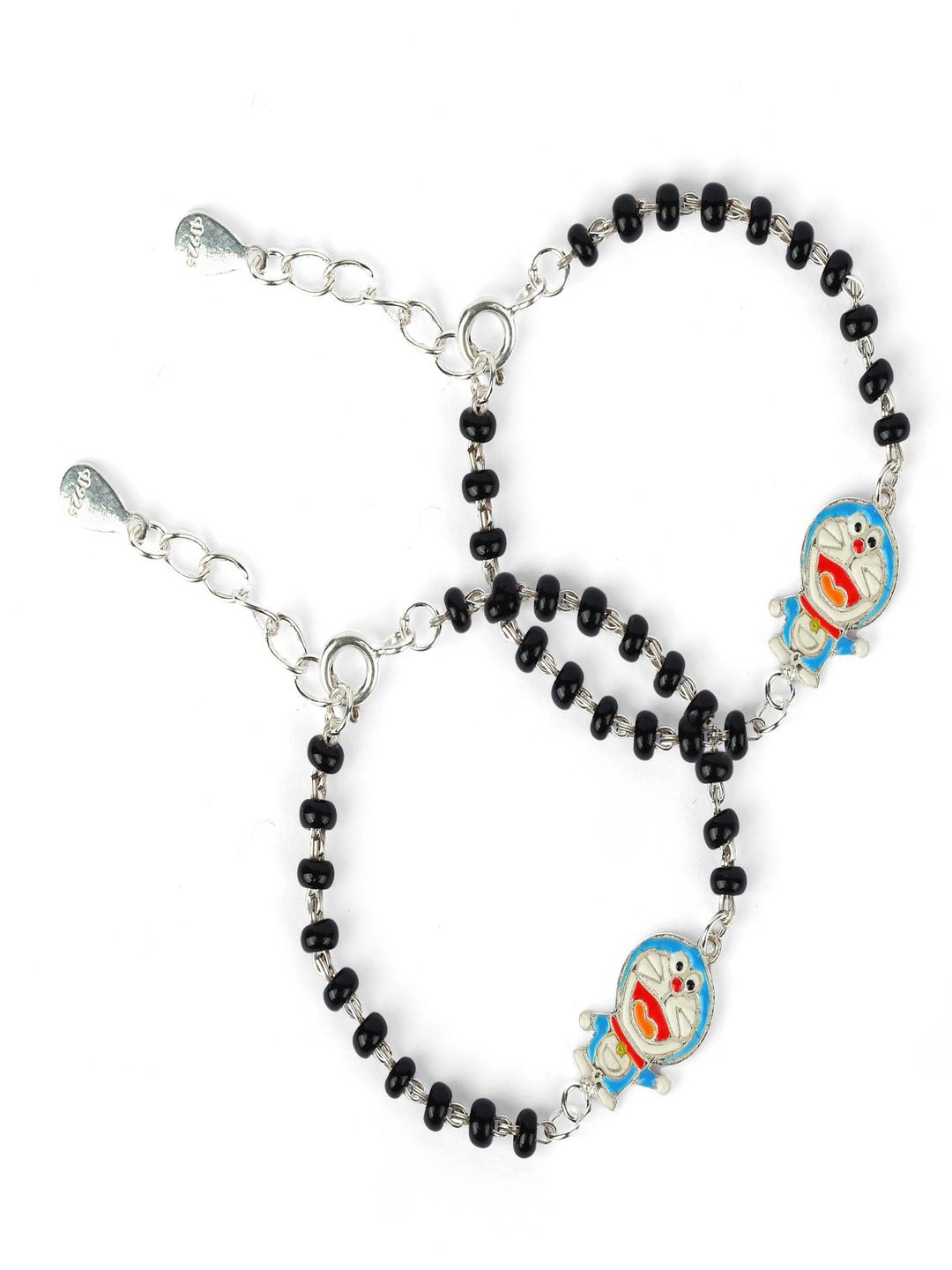 

Paavni Unisex Kids 2 Sterling Silver Handcrafted Wraparound Bracelet
